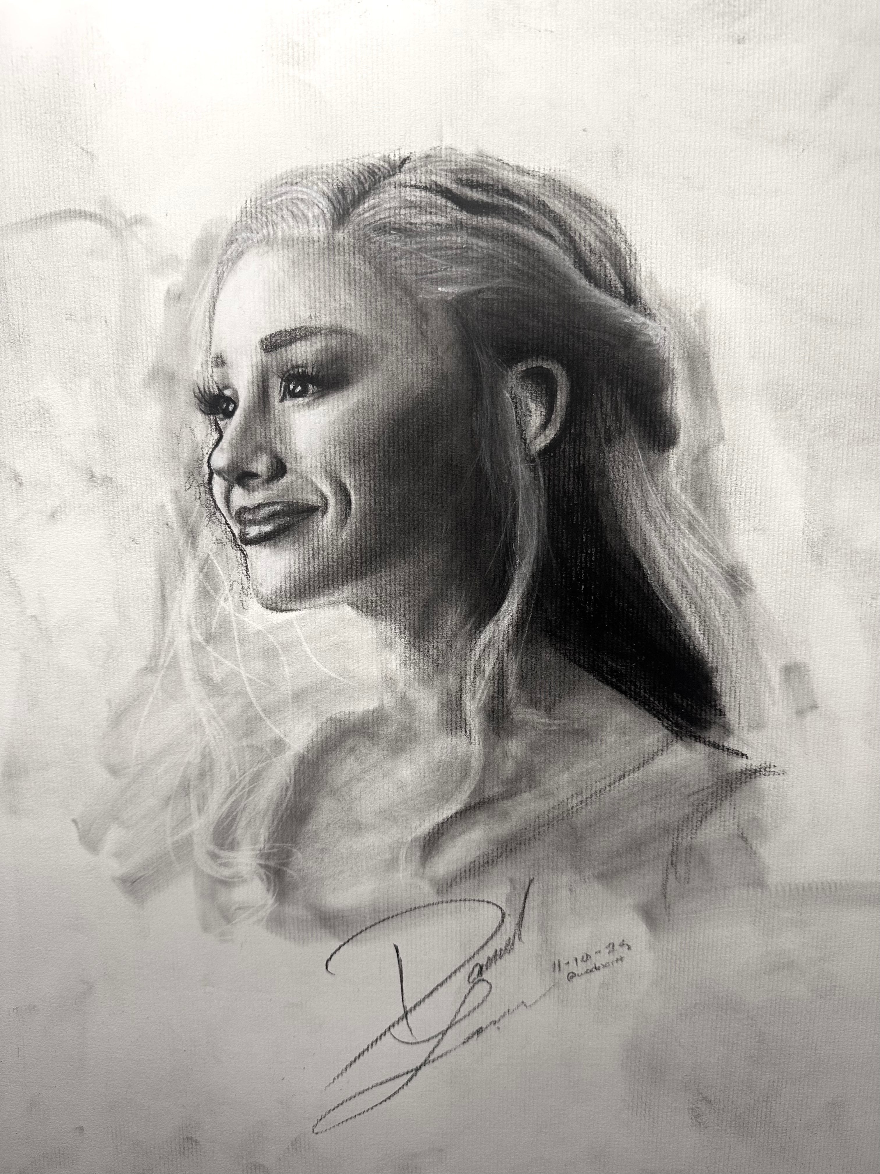 Glinda Charcoal Portrait Print