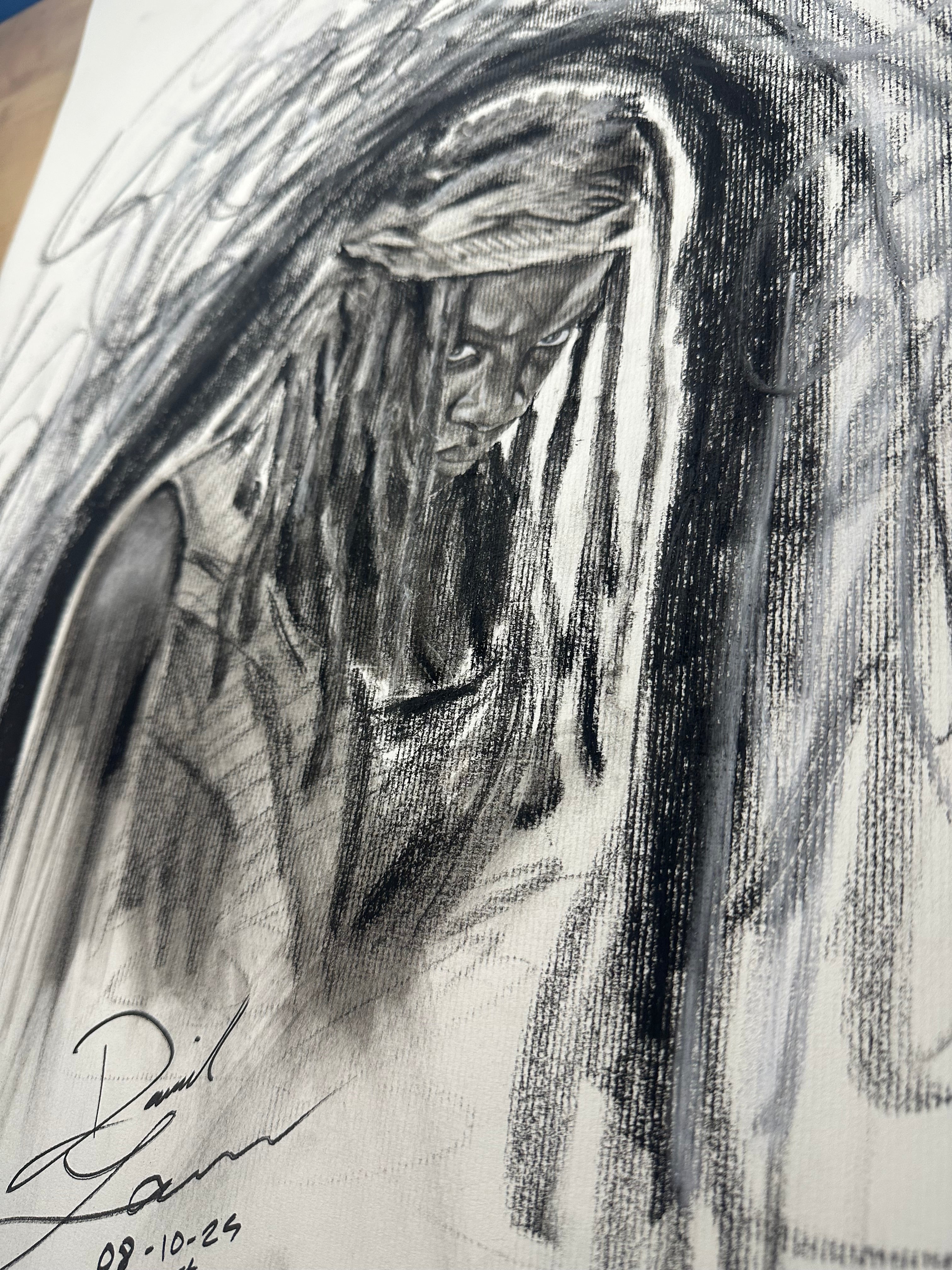 Michonne Charocoal Portrait Print