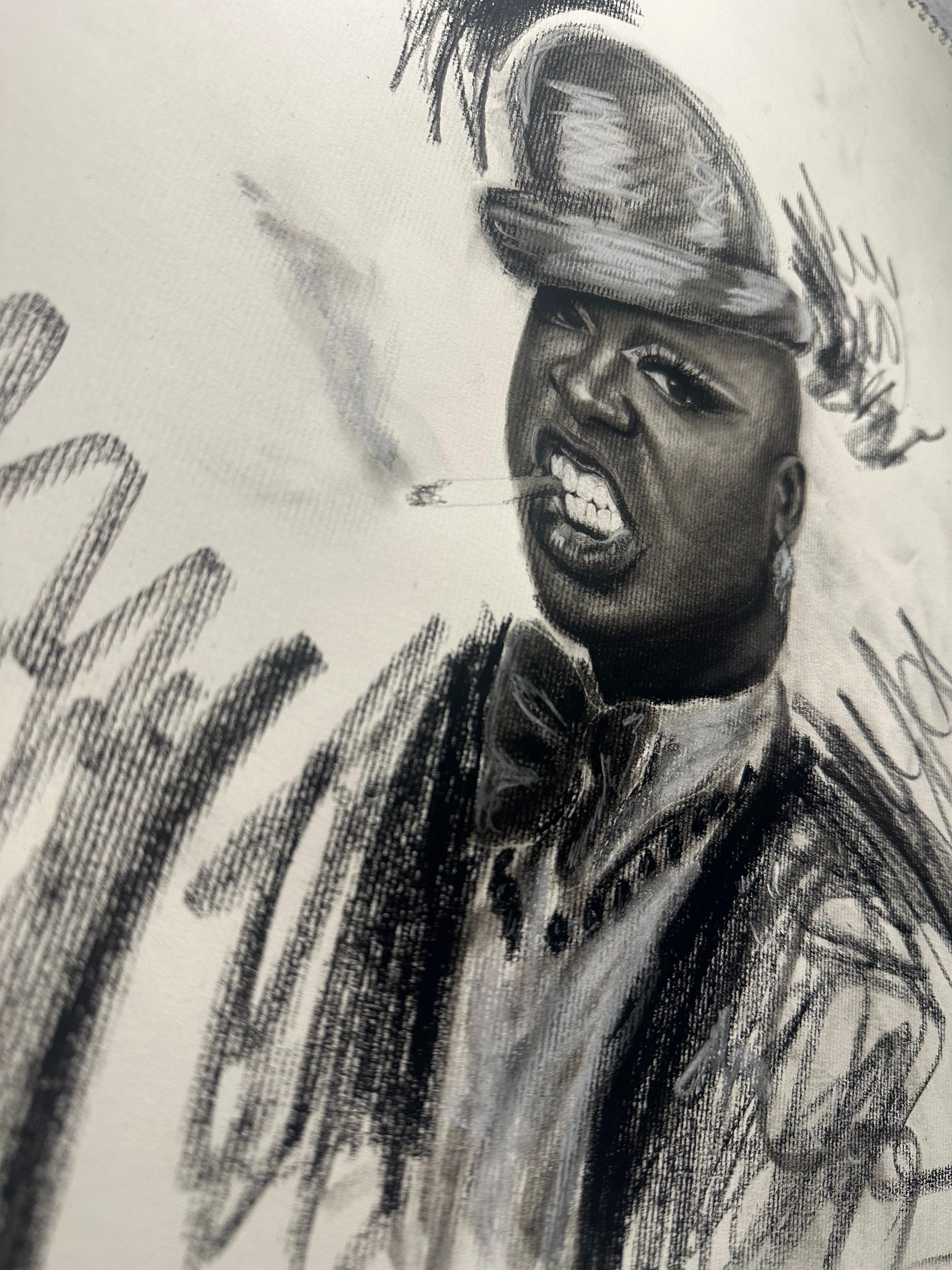 Bob the Drag Queen Charcoal Portrait Print