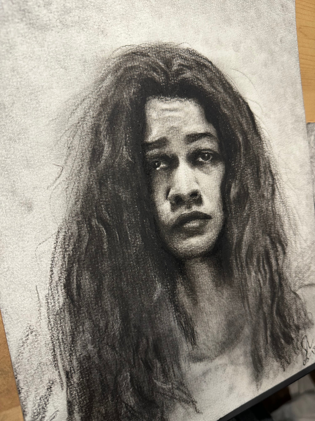 Rue Charcoal Portrait Print