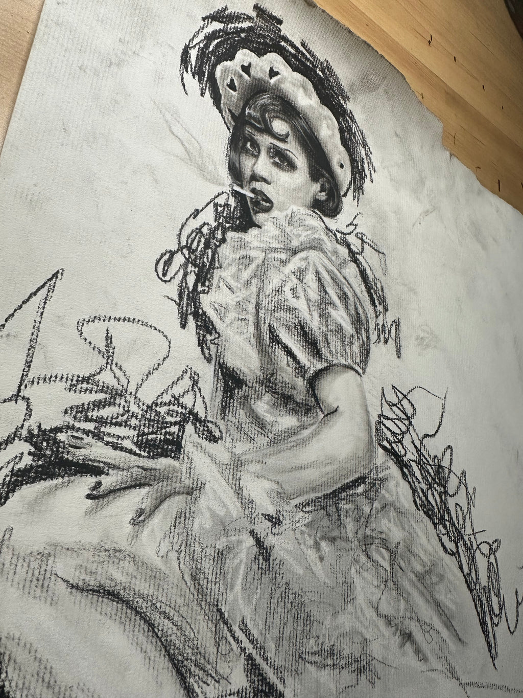 Sally Bowles Charcoal Portrait Print